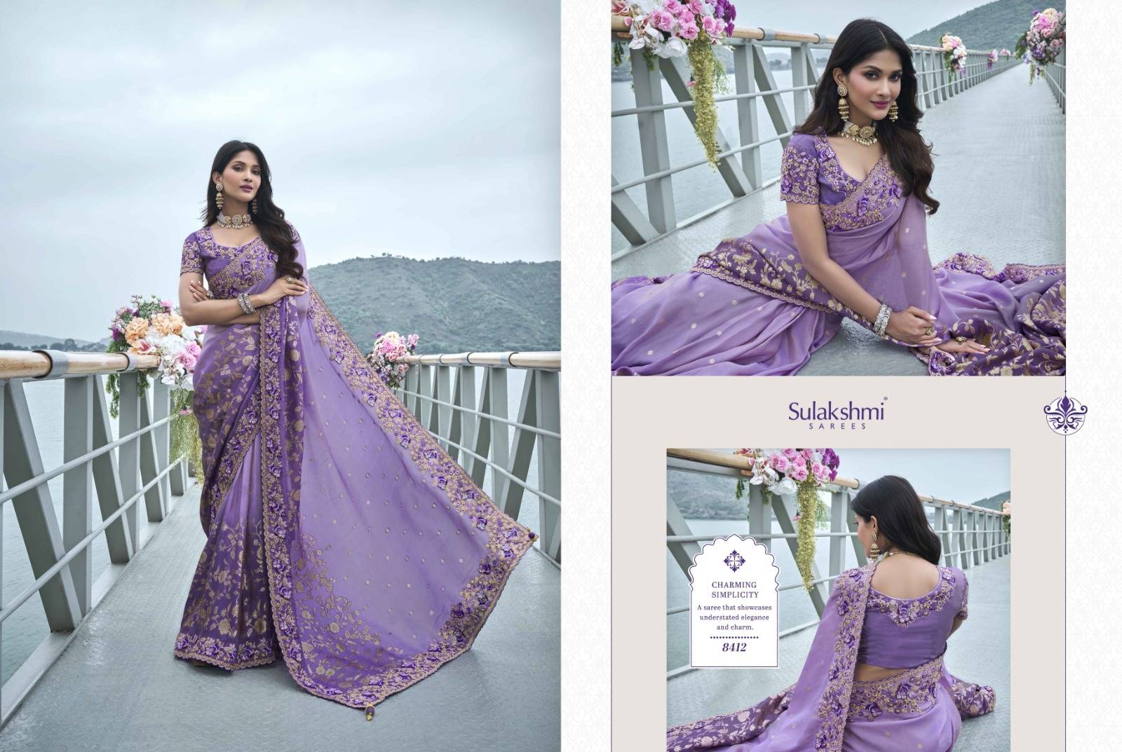 The Wedding Saga By Sulakshmi 8401 To 8412 Series Indian Traditional Wear Collection Fancy Colorful Party Wear PURE Tissue Silk Saree At Wholesale Price